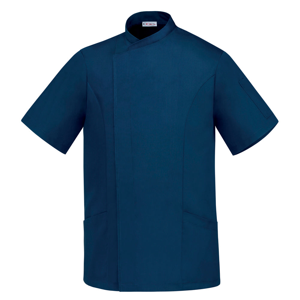 Casacca Sanitaria Unisex Manica Corta – Bottoni Automatici, Comoda per Uso Quotidiano - GEORGE