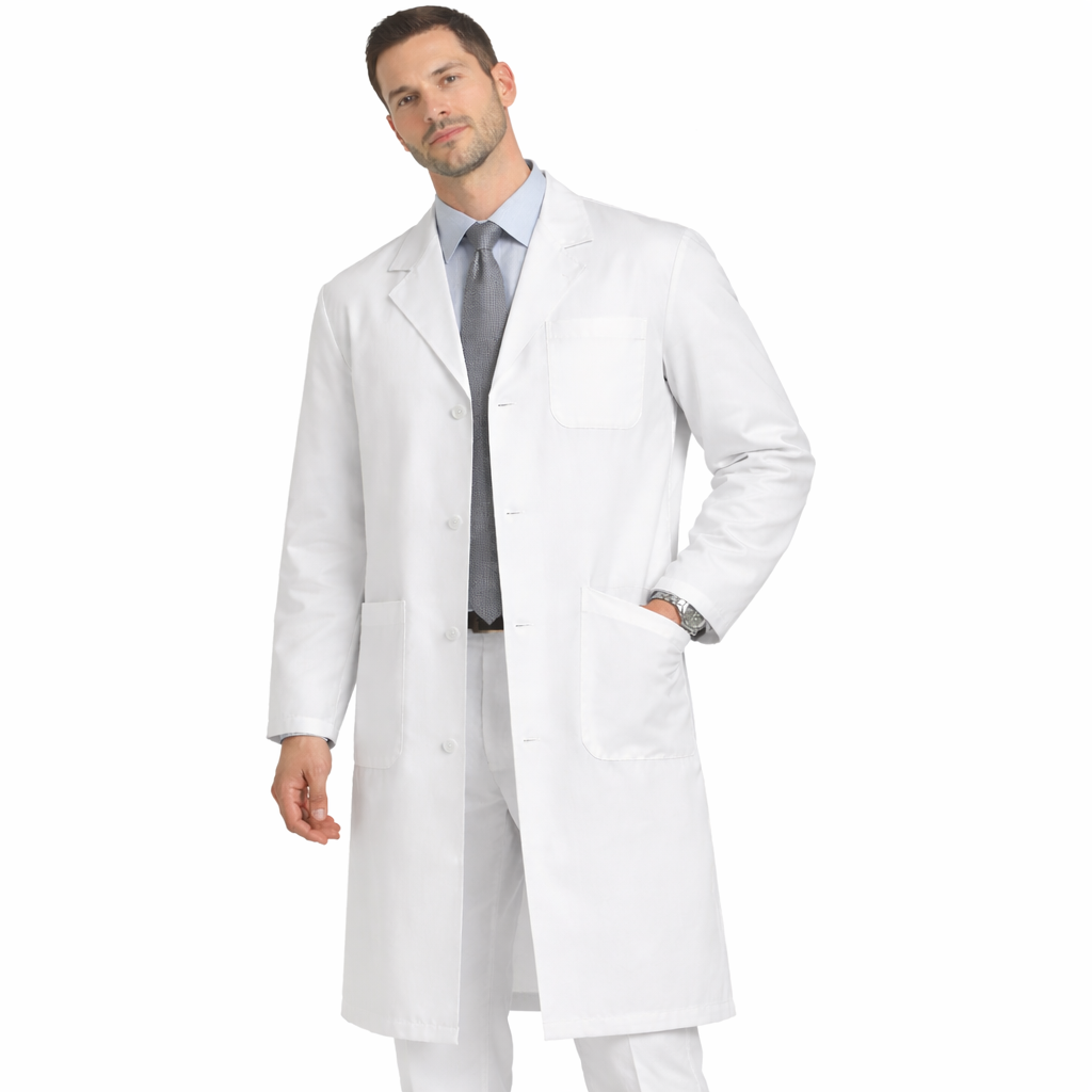 Camice Medico Uomo con Martingala – Classico e Professionale in Cotone - ADAM