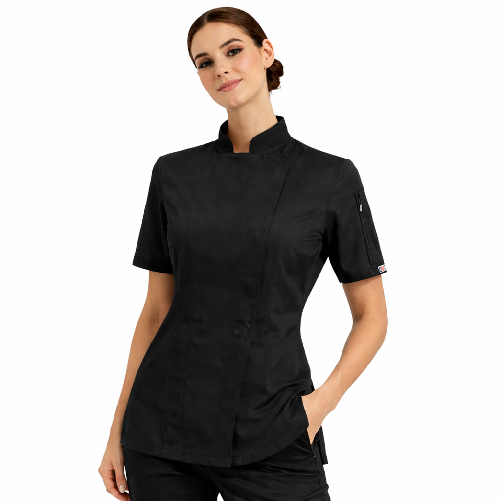 Giacca Chef Donna Manica Corta Traspirante – Leggera in Microfibra Air Plus  - EASY GIRL