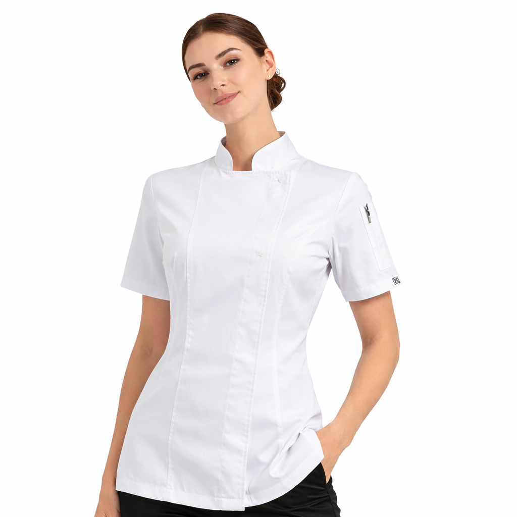 Giacca Chef Donna Manica Corta Traspirante – Leggera in Microfibra Air Plus  - EASY GIRL