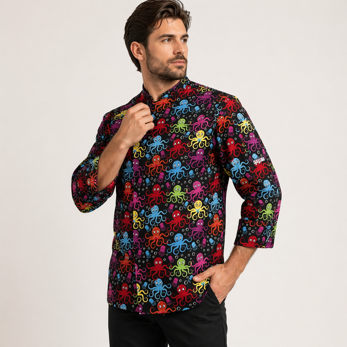 Giacca Cuoco Unisex con Bottoni a Pressione e Schiena Traspirante Air Plus - Fantasy