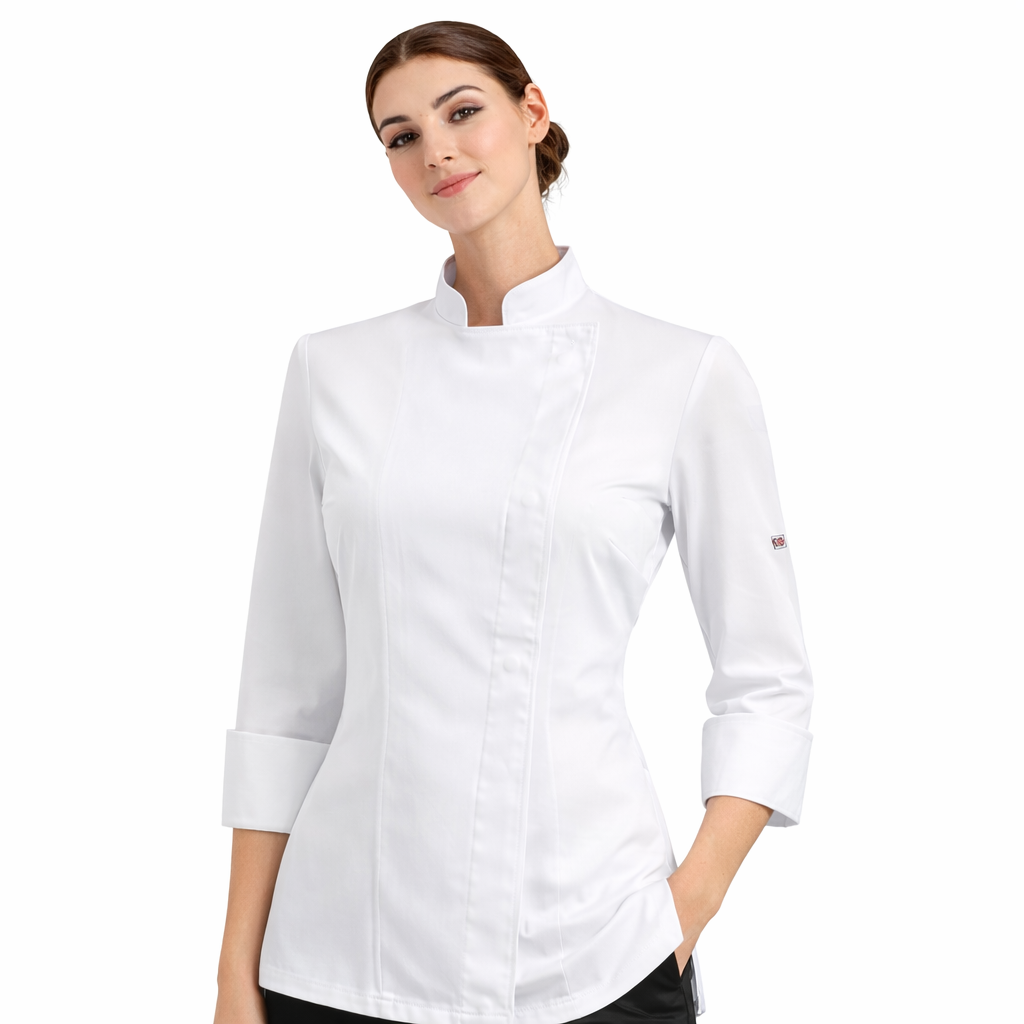 Giacca Chef Donna con Bottoni a Pressione – Vestibilità Femminile per Cucina Professionale - GIRL