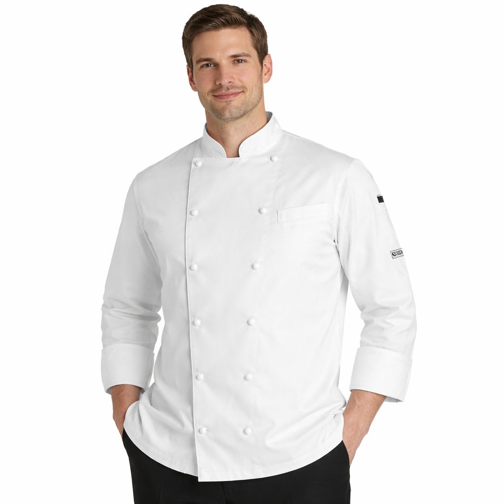 Giacca Chef Uomo in Cotone Egiziano – Bottoni Estraibili, Qualità Professionale - ROYALE